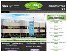 Tablet Screenshot of fortunafirstaid.com